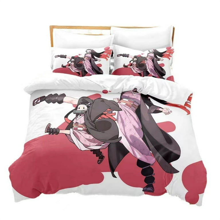 Anime Bedding Manga Comforter Bed Duvet Cover Set Quilt Cover Twin Full  Queen King Size with Pillow Cases for Bedroom Decoration 