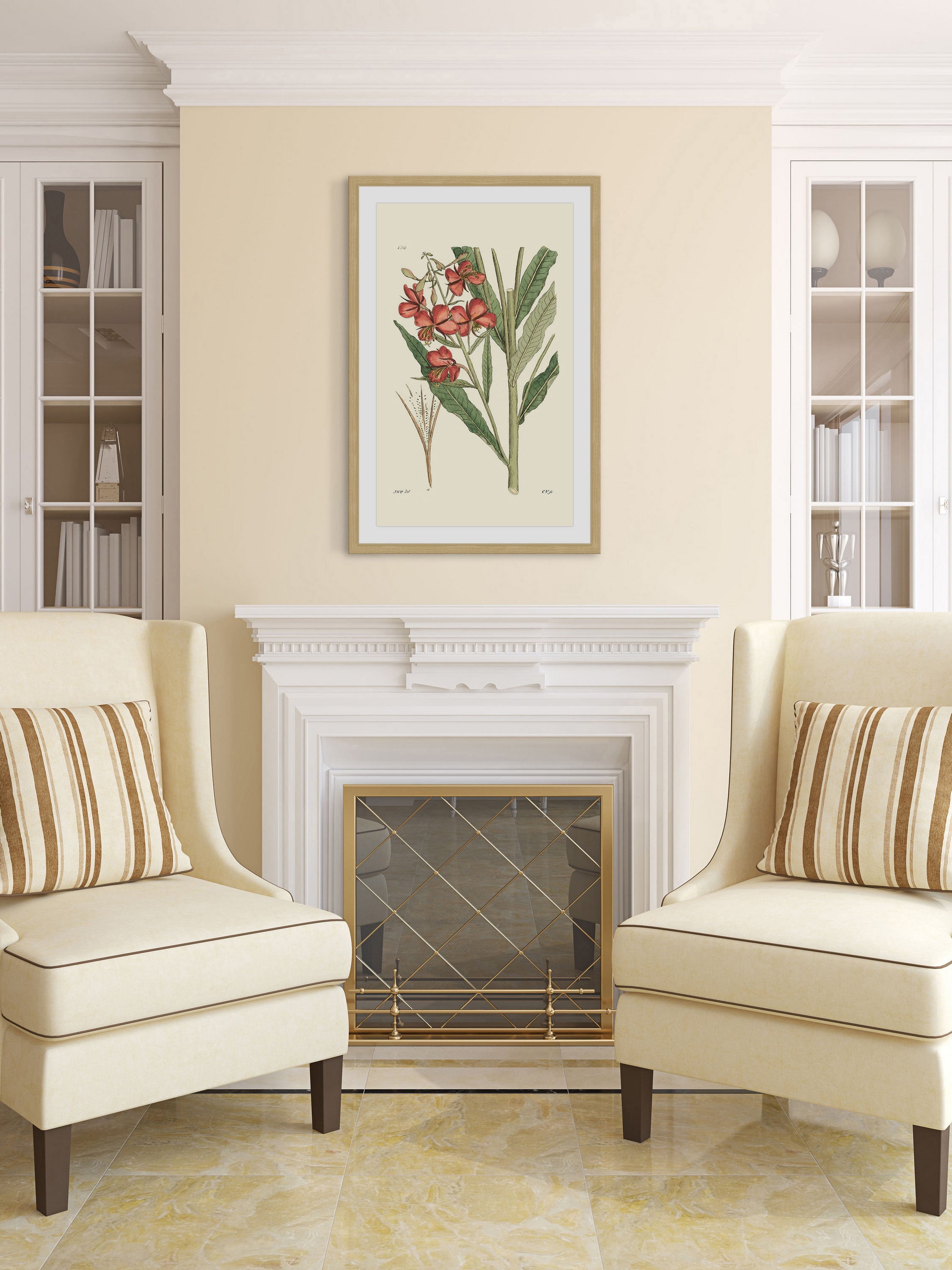 "Antique Floral III" Framed Painting Print