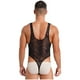 thumbnail image 5 of Body de una pieza con estampado de medias de mariquita para hombre, lencería sexy y sexy, con escote redondo profundo y músculos ajustados, 5 of 5