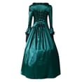 thumbnail image 5 of LYXSSBYX Summer Dresses for Women Women Fall Winter Gothic Retro Floral Print Ball Gowns Gowns Dress, 5 of 6