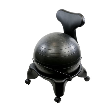 CanDo Adult Plastic Ball Chair, Black