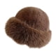 thumbnail image 2 of Gorro ruso para mujer, estilo pescador, de felpa, para invierno, para moto y nieve. Café, 2 of 9