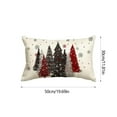 thumbnail image 3 of Christmas Lumbar Pillow Cover, Holiday Tree Pattern Cushion Case for Sofa Bedroom Decor, Festive Bohemian Style Home Accent(Multicolor), 3 of 6