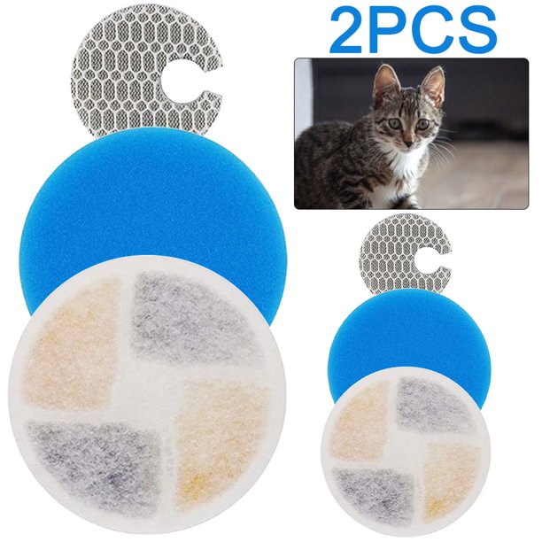 Juego 2 Filtros Dispensadores para Gato Filtro Carbón Activado Algodón Resina (WF150/200)
