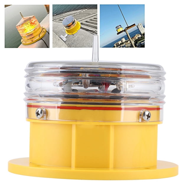 Waterproof Solar Ship Light, Solar Power Sidelight Durable Boat Flashing Light, IP68 Waterproof LED For Towers Marine Waterways