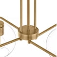 thumbnail image 4 of Open Box Hampton Bay Nelwyn 25 in. 4-Light Vintage Brass Chandelier with Clear Glass Globe Shades, 4 of 7