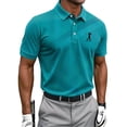 thumbnail image 2 of Fnnxeal Mens Polo Shirts Casual Golf Collared Graphic Summer Short Sleeve Polo Blue Shirts for Men Size 4XL, 2 of 5