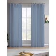 thumbnail image 2 of Blue Pure Color Sheer Curtains 84 Inch Length 2 Panels Set for Living Room/Bedroom, Aesthetics Contemporary Luxury Kitchen Curtains Grommet Semi-Sheer Curtains Drapes Window Treatments 52"x84"x2, 2 of 7