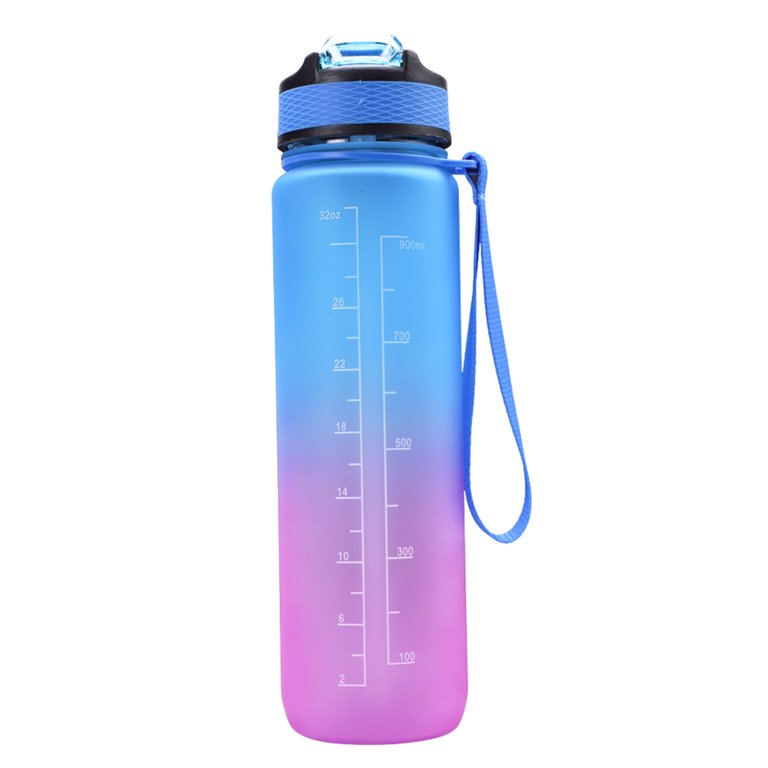 1000ML Portable Water Bottle For Camping Hiking Running Large Capacity Water  Bottle Frosted Gradient Water Bottles For Kitchen