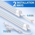 thumbnail image 6 of CNSUNWAY T8 2ft LED Shop Light Connectable, 28W 6000K 4200LM, D Shape 2 Pack, 6 of 10
