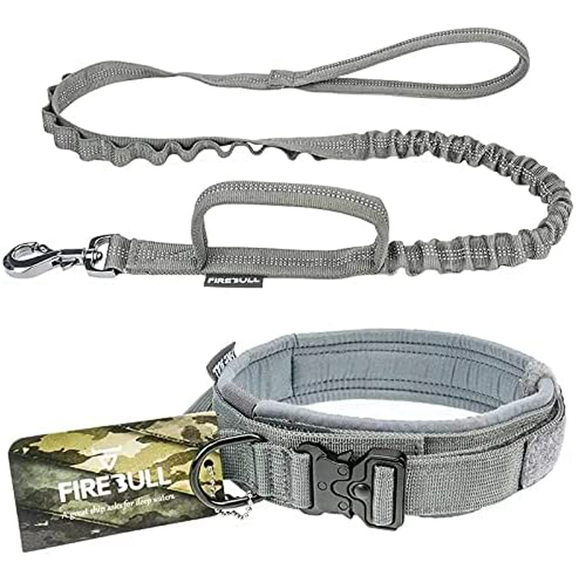 Tactical Dog Collar Leash Set Adjustable Pet Outdoor Military Training Hunting Big Dog Leash Medium Large Dogs German Shepherd Gray Set L Walmart