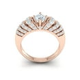 thumbnail image 3 of Natural 1.25carat Round Cut Diamond Prong Ladies Fancy Right Hand Bridal Ring Solid 14K Gold GH SI2, 3 of 3