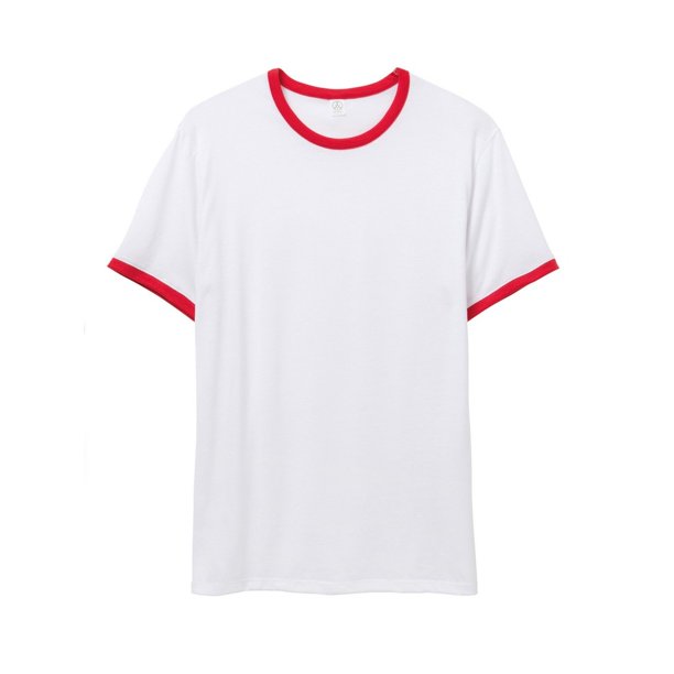 Alternative Apparel - Camiseta Vintage para Hombre (Blanco, Rojo)