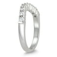 thumbnail image 2 of SZUL Women's 1/2 Carat TW Diamond Curve Wedding Band in 10K White Gold (K-L Color, I2-I3 Clarity), 2 of 4