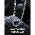 thumbnail image 6 of Bandmax 6MM Stainless Steel Long Rope Chain Necklace 28 Inch Chunky Twist Chain Jewelry Gift for Son Grandson Father Husband Boyfriend, 6 of 9