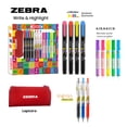 thumbnail image 2 of Zebra Write & Highlight Set Incluye 6 marcadores Kirarich tinta glitter- 4 resaltadores J Roller HL- 3 bolígrafos Sarasa Mark On + Lapicera de regalo, 2 of 5