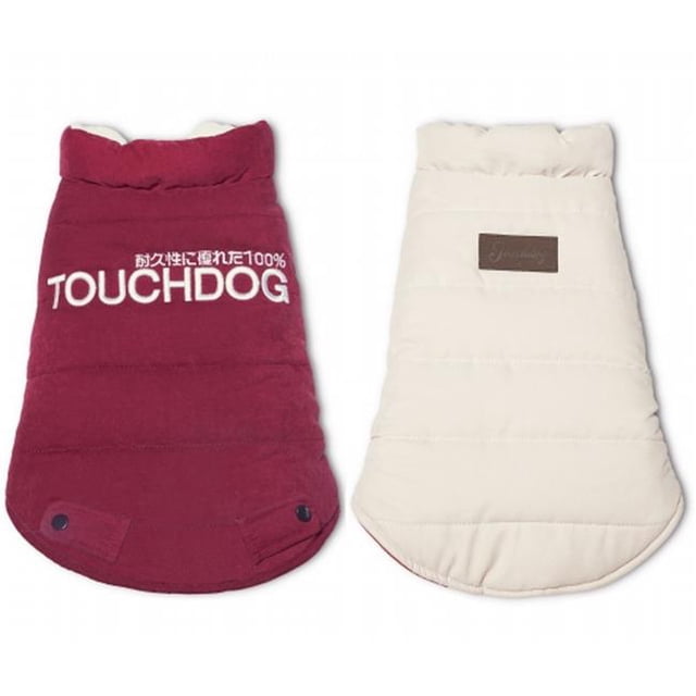 Touchdog JKTD9PKXL Manteau pour Animaux Réversible Isolé - Très Grand - Rose et Blanc