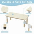 thumbnail image 6 of Towallmark 47.2" x 23.6" Kids Table and 6 Chairs Set, Adjustable Height Childrens Table Set for Ages 3-10, Toddler Activity Table with Graffiti Top, Non Slip Legs, 300Lbs Capacity, 6 of 9