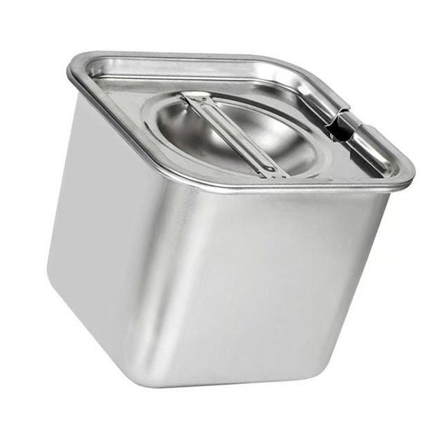Stainless Steel Seasoning Storage Box with Rounded Corners for Commercial Kitchens, Restaurants