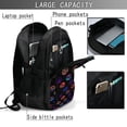 thumbnail image 4 of Balery 80s Style Palm Trees Print USB Charging Backpack for Men and Women - Water-Resistant, Anti-Theft Laptop Backpack with USB Port for Travel, Work, School, and College, 4 of 7