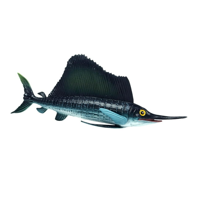 bedienty Figurines de Poissons Réalistes Jouets Collection Modèle Durable Figurines d'Animaux Marins Ensemble de Jeu Éducatif Cadeau Jouets de Simulation Poisson-Voile Autres
