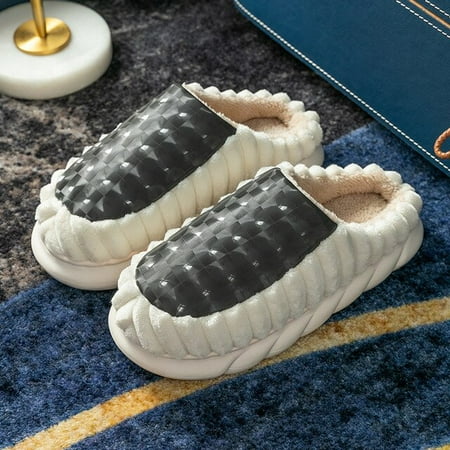 

CoCopeanut Couple Thick Sole Women Slippers 2022 New Winter Outer Wear Plush Warm Cotton Slippers Indoor Fur Non-slip Thermal Cotton Shoes
