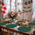 thumbnail image 5 of Pure Olive Green Round 13 Inch Placemats Set of 2, Simple Solid Color HeatResistant Non Slip Place Mats for Dining Table, Wipeable Braided Kitchen Table Mats for Housewarming, 5 of 9