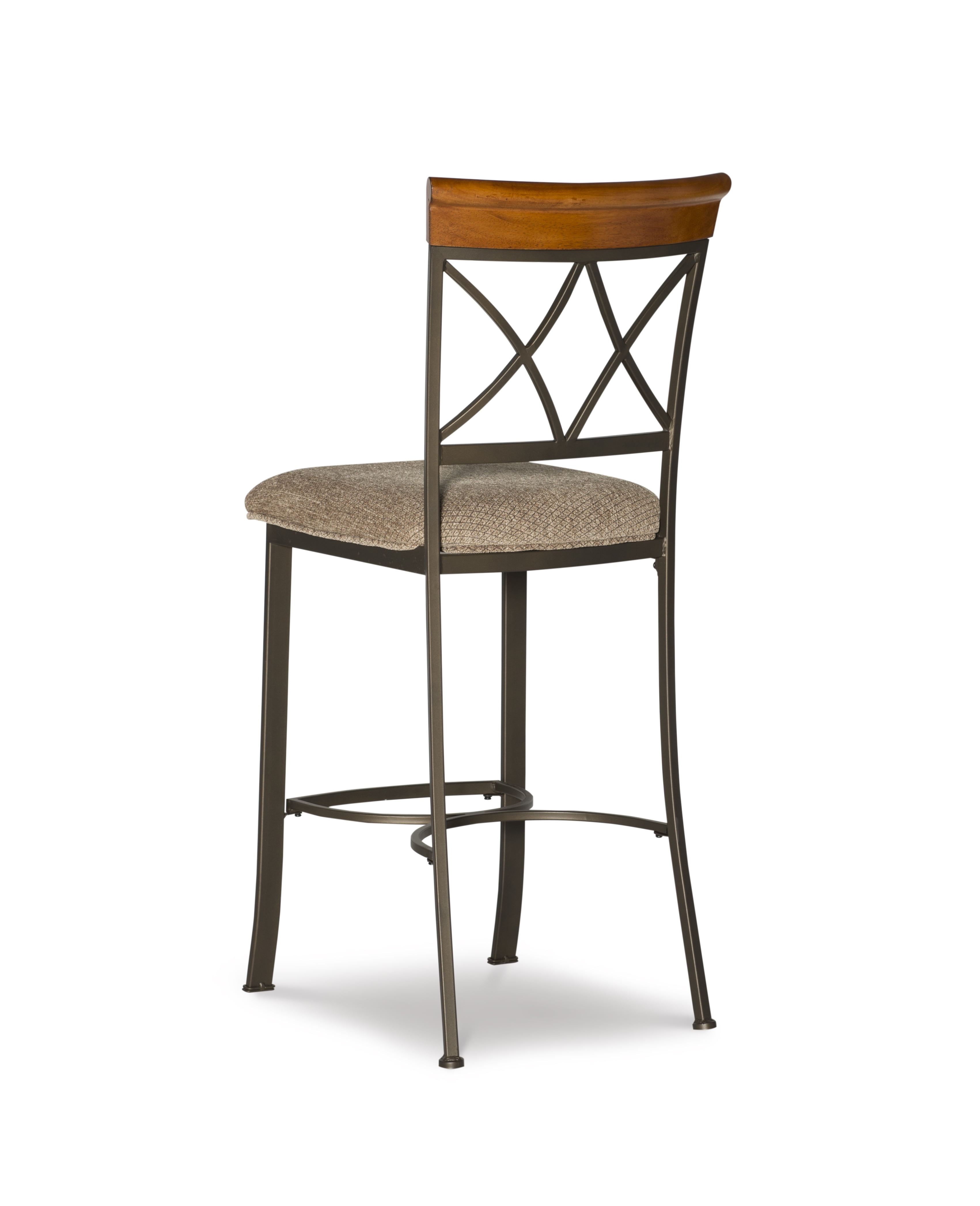 Powell Roselyn 29" Indoor Square Metal Bar Stool, Pewter
