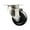 Swivel - No Brake - Black, variant on 4 Inch 316SS Soft Rubber Swivel Top Plate Caster Set Total Lock Brake SCC