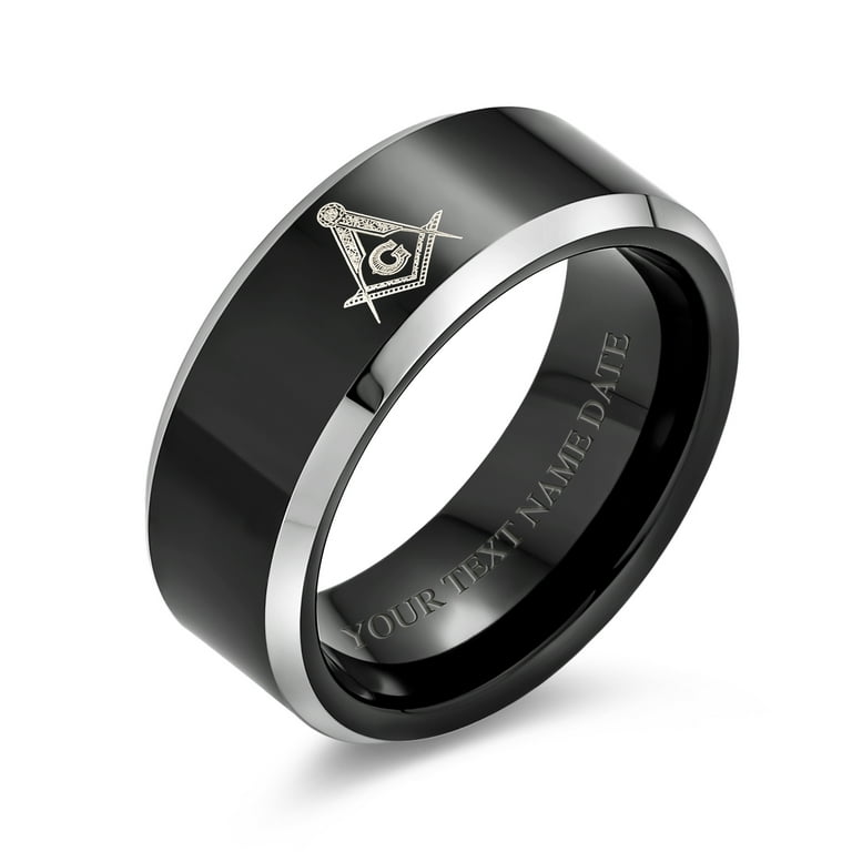 Masonic band deals ring