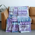 thumbnail image 3 of 50th Birthday Gifts for Her Throw Blanket, 50th Birthday Gifts for Women, 50 Year Old Gifts for Women Soft Blanket 60 * 50in Happy 50th Birthday Gifts, 3 of 11