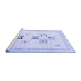 thumbnail image 2 of Ahgly Company Machine Washable Indoor Round Solid Blue Modern Area Rugs, 8' Round, 2 of 4