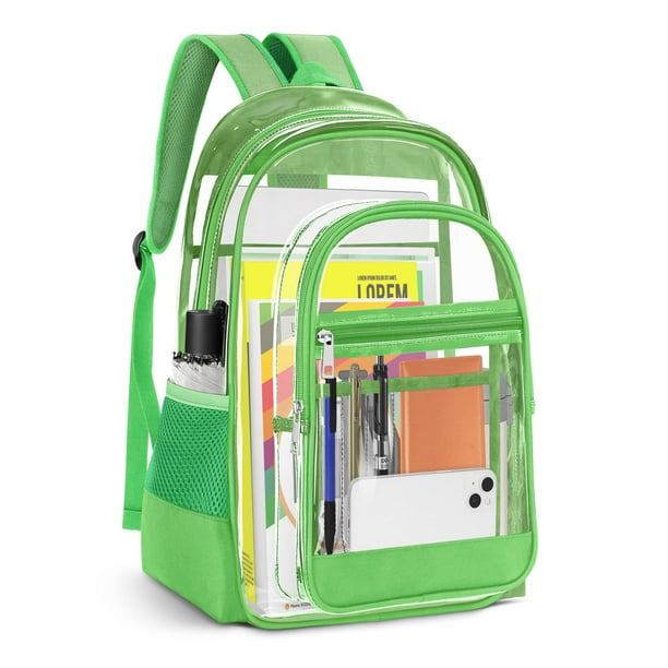 Mochila KIMNERPU PVC transparente verde transparente de gran capacidad