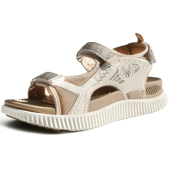 Sandalias para caminar KuaiLu para mujer, ortopédicas, con soporte para el arco, color beige 8.5