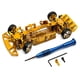 thumbnail image 1 of Vogacara 1/28 RC Car Metal Upgrade marco modificado conjunto de montaje de vehículo accesorios reemplazo para WLtoys 284131 K969 K979 K989 K999 Kits de construcción modelo Oro, 1 of 6