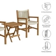 thumbnail image 2 of Modway Vienna 3-Piece Outdoor Patio Furniture Teak and Rope Armchairs, Folding Side Table in Natural, 2 of 10