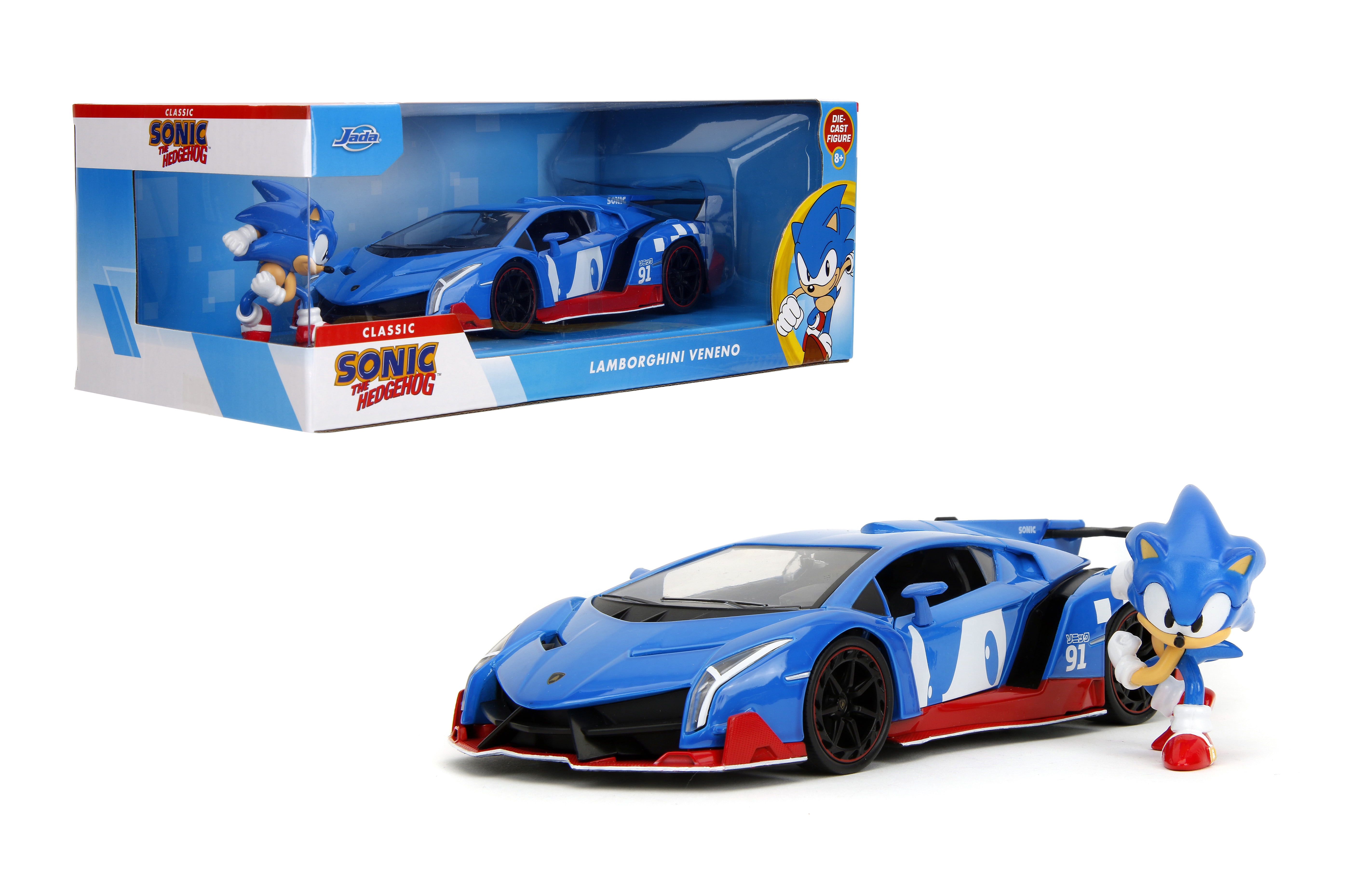 Sonic The Hedgehog Lamborghini Veneno 1:24 Scale Exclusive Diecast Vehicle