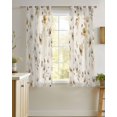 thumbnail image 4 of Vintage Spring Floral Sheer Curtains 45 Inch Length 2 Panels Set for Living Room/Bedroom, Summer Botanical Rustic Kitchen Curtains Grommet Semi-Sheer Curtains Drapes Voile Window Treatments 42"x45"x2, 4 of 7