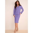 thumbnail image 2 of Roaman's Women's Plus Size Long Sleeve Shawl-Collar Jacket & Sheath Skirt Set – 2-Piece Suit, 2 of 6