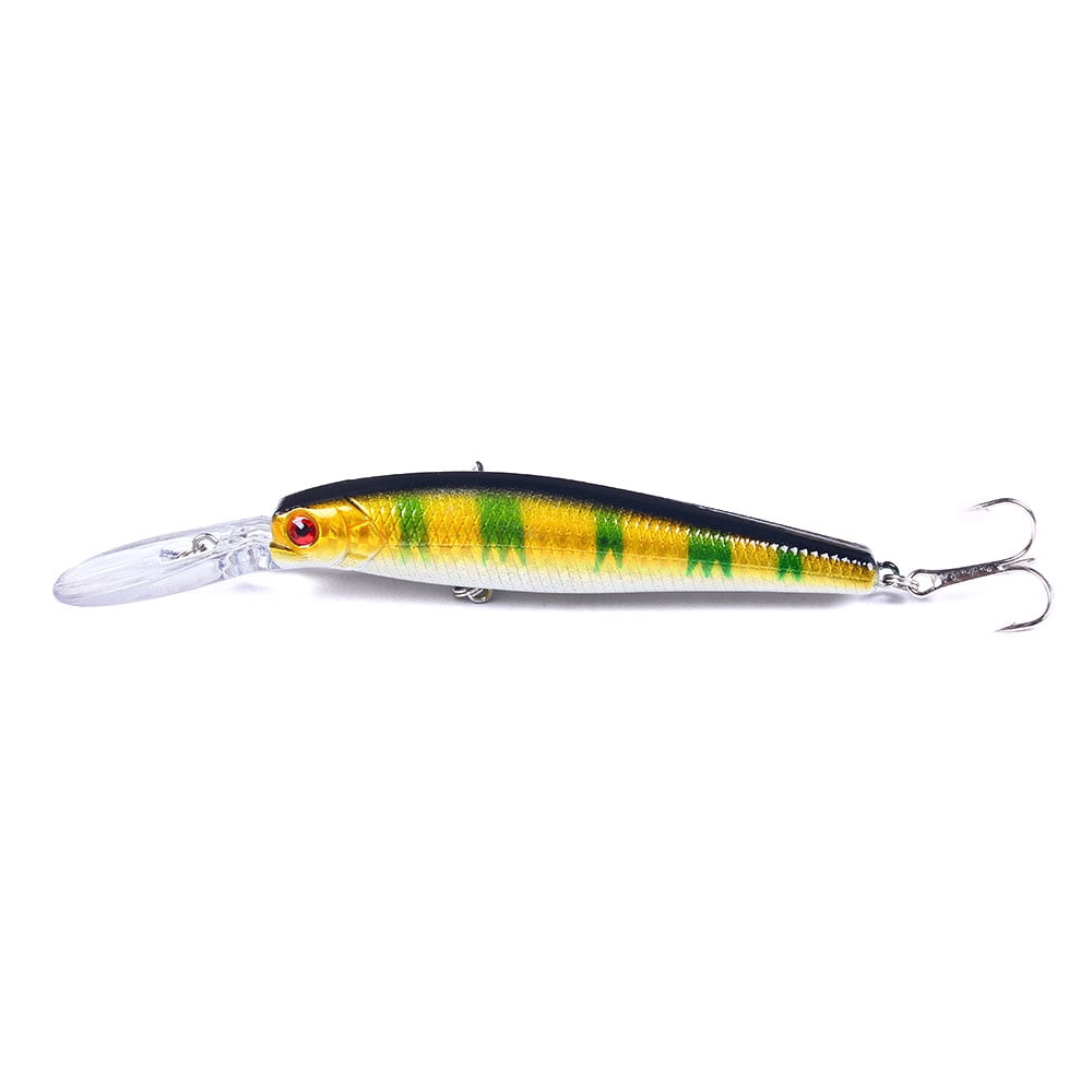 HENGJIA Minnow Bass Fishing Lures, Jerkbait Lure Set Hard Baits Crankbait for Catfish Walleye Trout Fishing Bait 4Pcs/kit,4.92'' 0.49oz