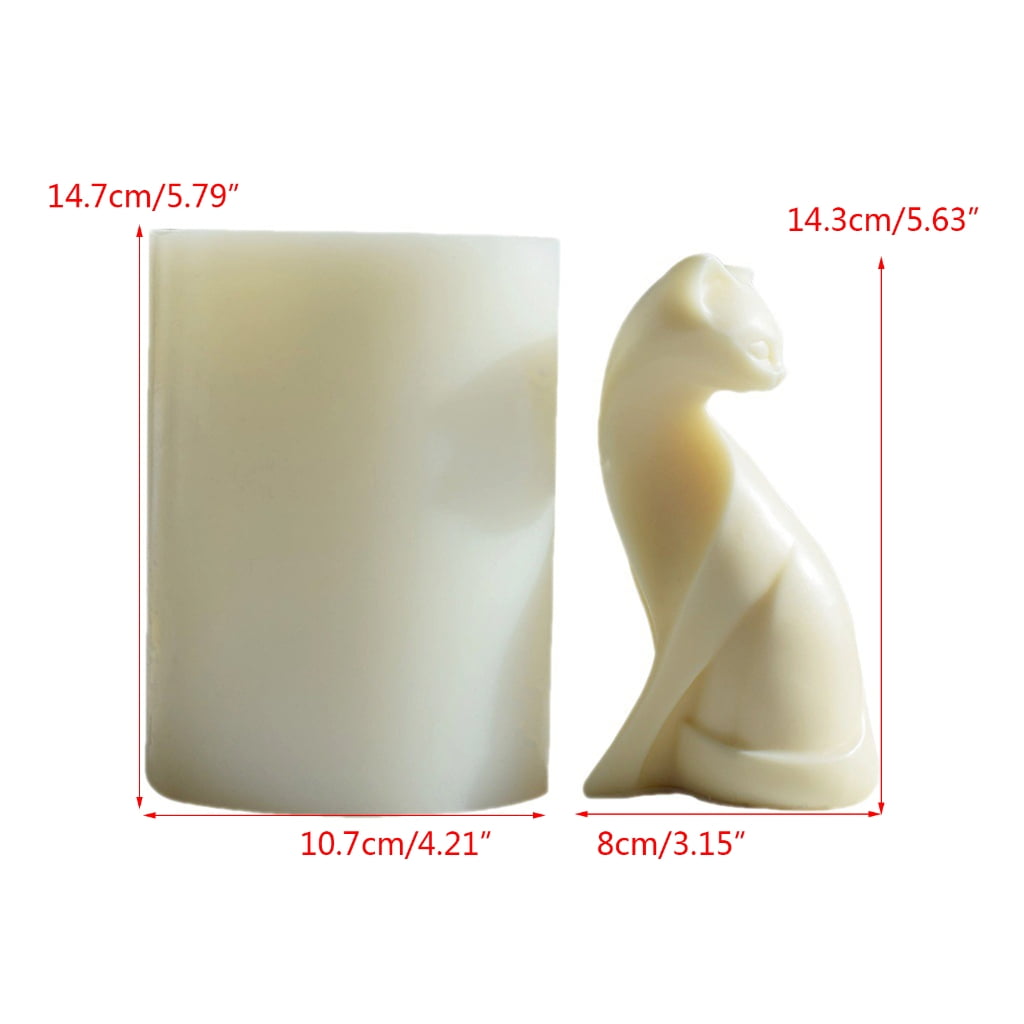 3D Abstract Cats Shape Candle Silicone Mold for DIY Handmade Candle Ornaments Mould Handicrafts Making Tool