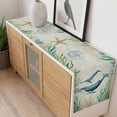 thumbnail image 4 of Whale Coastal Table Runner - 70 Inch Long, Kitchen Dining Table Runner Dresser Scarves, Vintage Nautical Ocean Starfish Compass Farmhouse Decor for Coffee Tables Wedding Party Banquet, 4 of 8