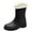 Black, variant on Rain Boots Waterproof Non Slip Detachable With Inside Outdoor Rubber Water Shoes Women's Rubber Boots Brown 41
