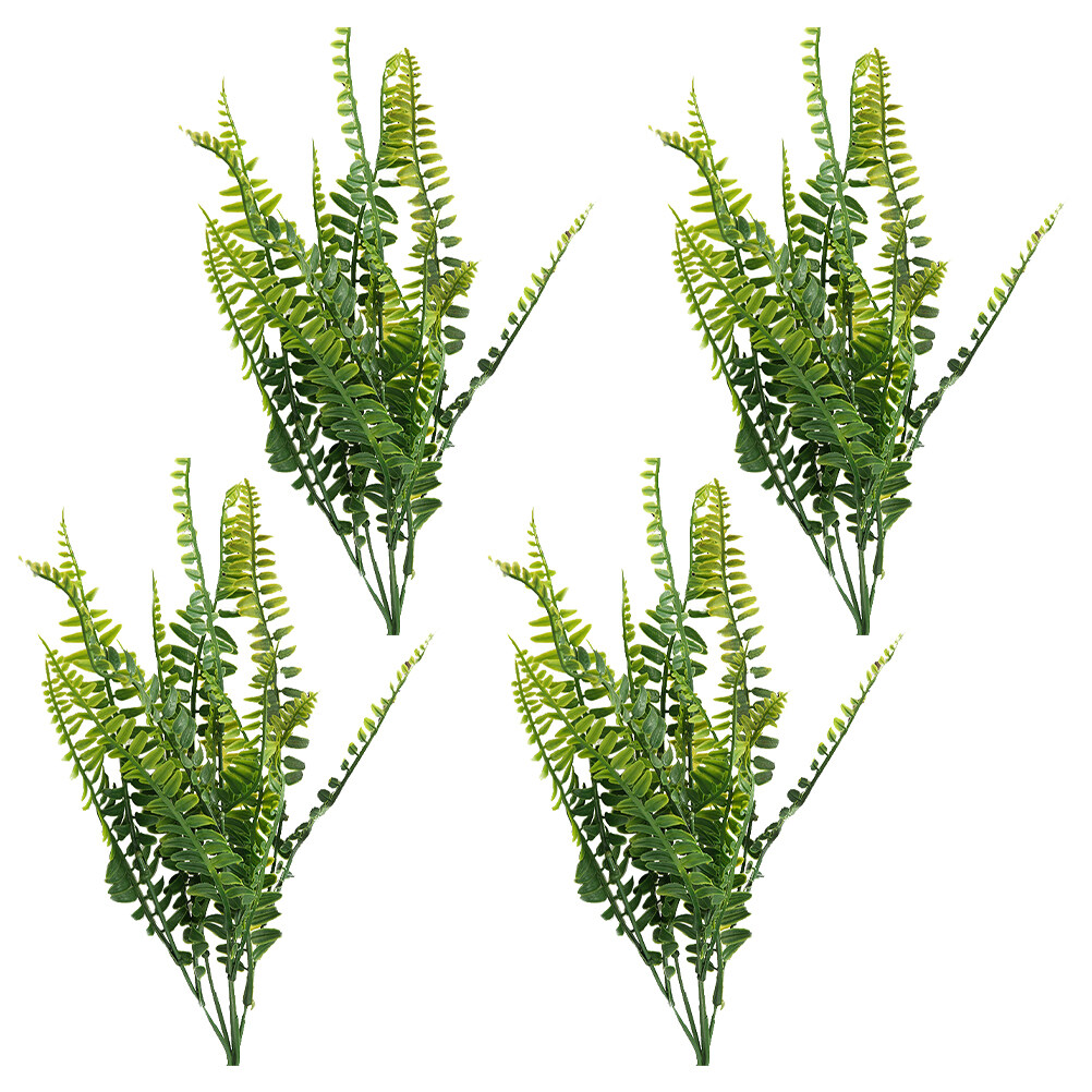 Artificial Boston Fern 4Pcs Artificial Ferns Faux Boston Ferns For Home