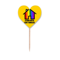 thumbnail image 1 of De pie con las familias LGBT Etiqueta del corazón de la bandera del palillo de dientes, 1 of 3