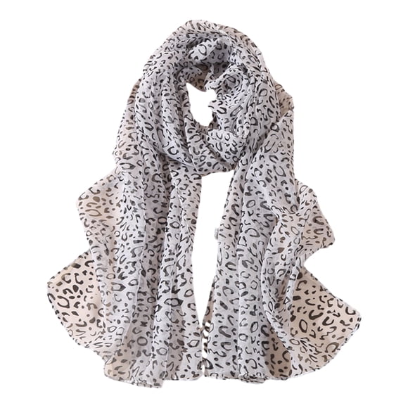 Qarigey Bufanda con estampado clásico y atemporal de poliéster Bufanda elegante y cálida no tóxica e inodora para mujer Accesorios de disfraces Blanco