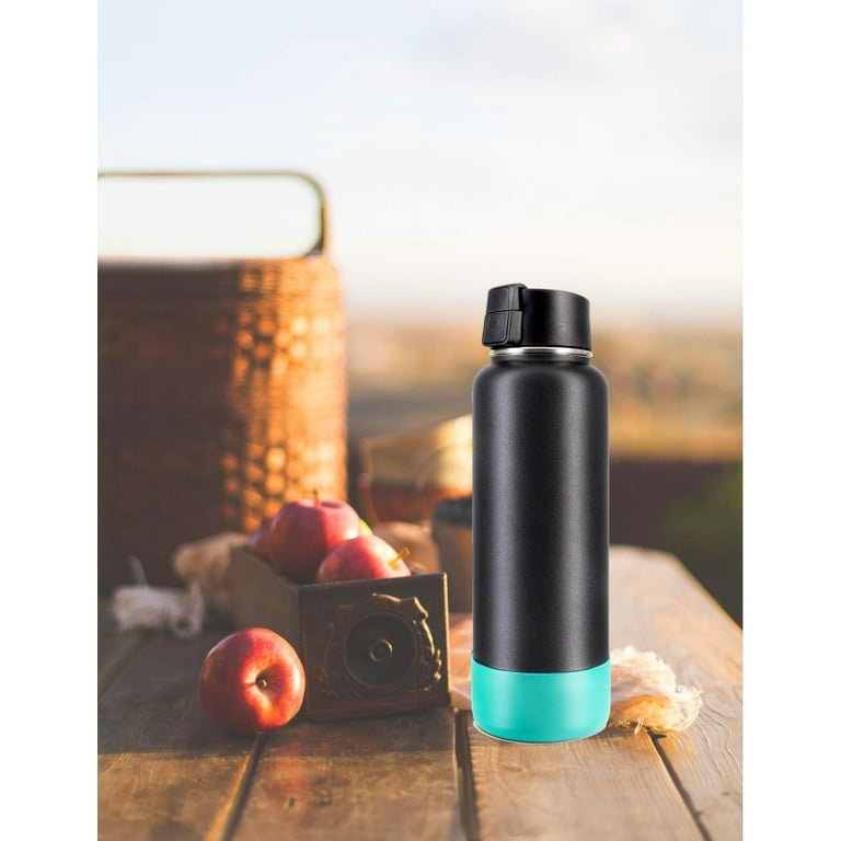 Protective Silicone Bottle Boot/Sleeve Hydro Flask Anti-Slip Bottom Cover Hot Us[12 to 24 oz,Teal], Blue