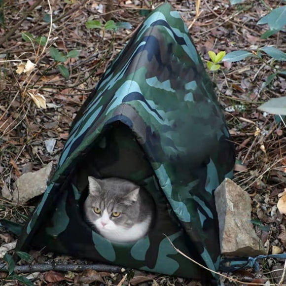 Xihbxyly Caseta para Gatos de Exterior, Tienda Impermeable y Resistente Al Frío, Cama Extraíble y Lavable, Ideal para Gatos Callejeros y Perros Pequeños, para Uso En Interiores y Exteriores, Varios T