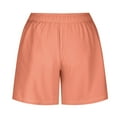 thumbnail image 3 of Timoontee Women's Solid Swim Board Shorts with Pockets Drawstring Quick Dry Water Shorts for Beach Pool Summer Vacation Orange XXL, 3 of 3