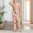 thumbnail image 4 of Salouo Strawberry Floral Print Pajama Pants for Men, Lounge Pants Elastic Waistband Casual Men's sleepwear Loungewear Sleep Pajama Pant -Small, 4 of 7